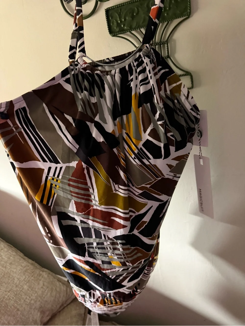 Magicsuit Leaf through Angelika Necklace Tankini Swimsuit Top size 14